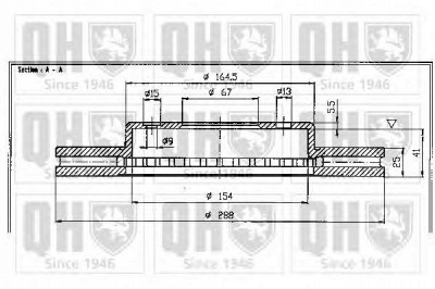 QUINTON HAZELL bdc4539 -  Тормозной диск